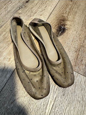 H&M Studded Brown Flats